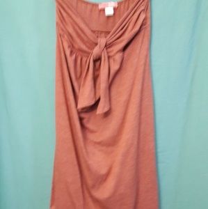 Strapless pink dress